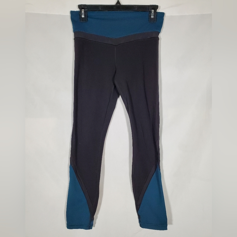 ATHLETA ELEVATION 7/8 TIGHT COLOR BLOCK YOGA WORKOUT CROSSFIT PANTS WOMENS SMALL